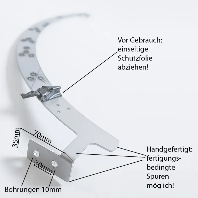 ChattenGlut Designer Edelstahl Wandhalter (Lieferung ohne Stern!)